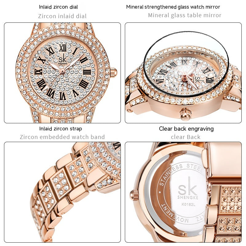 여성 패션 다이아몬드 기질 시계