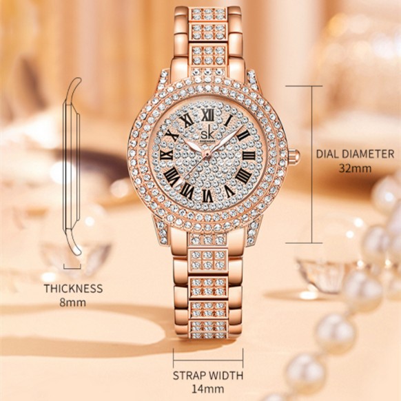 여성 패션 다이아몬드 기질 시계